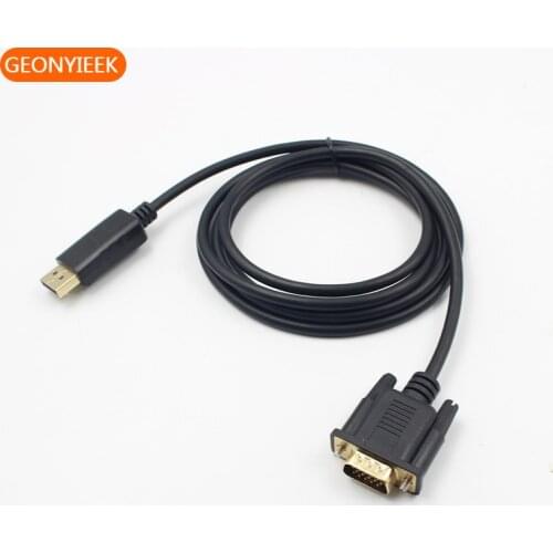 High Quality DisplayPort Display Port DP To VGA Adapter Cable Male To Male Converter for PC Computer Laptop TV Monitor Projector