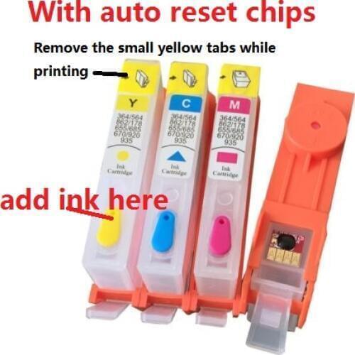 INK WAY 10 SETS Refillable Ink Cartridges for HP 178 178XL with chip hp 6510 B010B B109a B109n B110a B210b B209a B210a 3070A