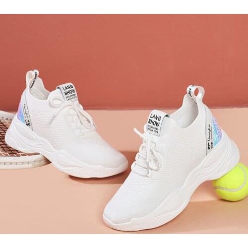 Sports Shoes Womens Fall/Winter New Style Flying Woven Breathable Old Shoes Increased Small White Shoes Casual Shoes