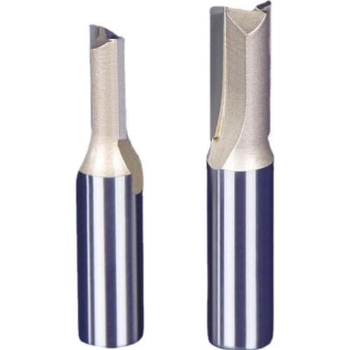 1/4 1/2inch Woodworking Tool Double-edged Straight Milling Cutter for Engraving Trimming Machine Short-edged Slotting Router Bit