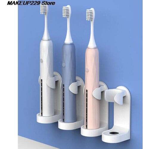 1Pcs Traceless Stand Rack Toothbrush Organizer Accessories Tools Wall-Mounted Holder ABS Bathroom Organizer