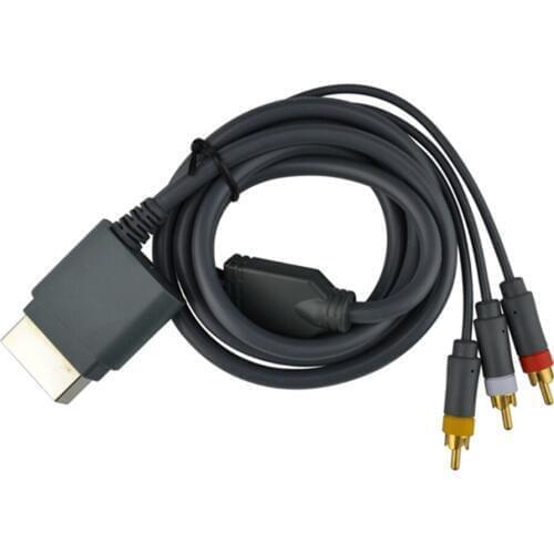 100pcs a lot Wholesale 1.8M RCA AV Cable for Xbox 360