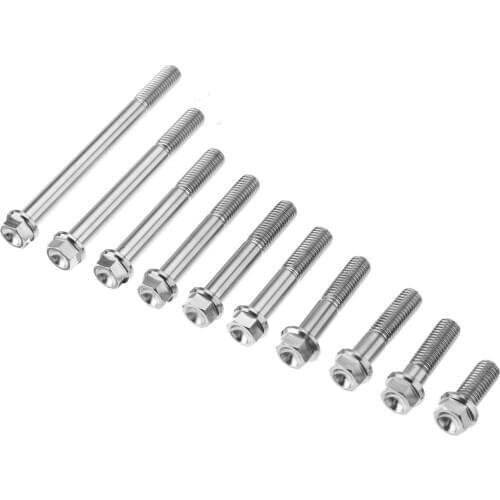 1x M8 Titanium Flange agon Head Bolt Pitch Screw 20mm 30mm 35mm 40mm 45mm 50mm 55mm 60mm 75mm 90mm