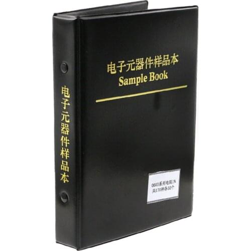 4250pcs/lot RC0603 FR-07 0603 SMD Resistance Sample Book 0R ~ 10M Tolerance