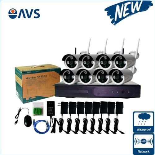 8 Channel 960P IP Wireless NVR Kits CCTV Surveillance Camera System Support 4TB HDD P2P Function