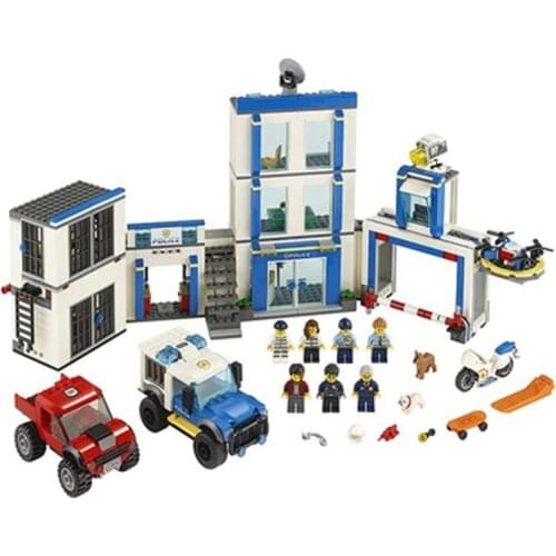 936PCS 10660 City Series Police Headquarters 60141 Childrens Building Block Toy Gifts