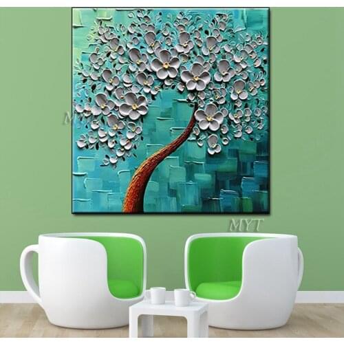 3D Knife Flower Abstract Oil Painting Hand-painted Wall Art Home Decor Picture Modern Hand Painted Oil Painting On Canvas