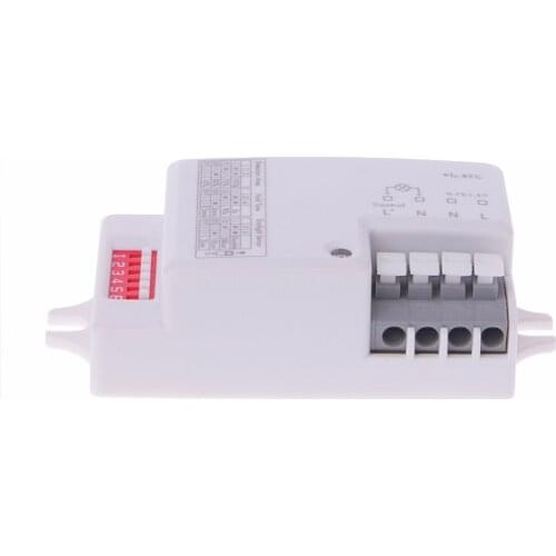 AC 220V-240V/50Hz Microwave Radar Sensor Switch Body Motion Detector For LED Light Sensors Switches