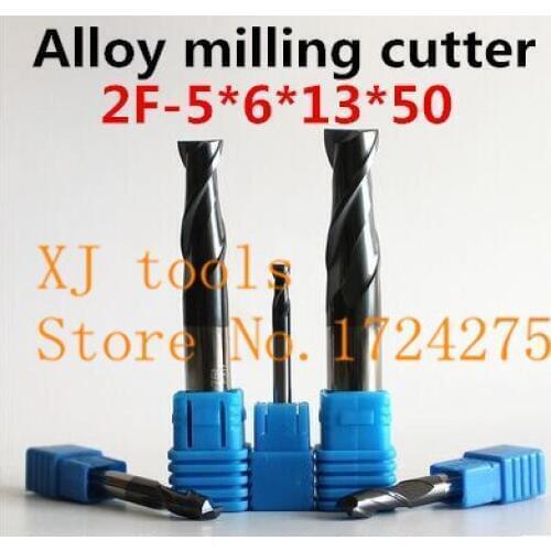 Free Delivery New 2F-5.0*6*13*50mm Micro Solid Carbide End Mill CNC Milling Cutter Tool Bits For Steel Milling