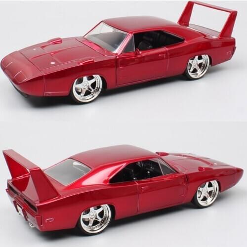 Kid 1:24 Scale Classic Doms 1969 Dodge Charger Daytona Sport Diecasts & Toy Vehicles Muscle Car Model Toy Collection Thumbnails