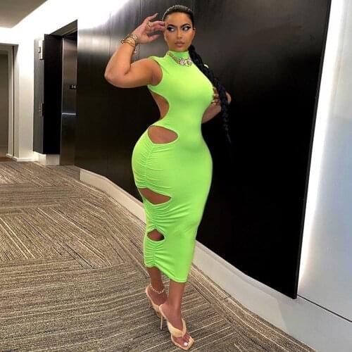 DSMTRC Green Summer Dresses