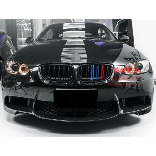 E92 E93 3-Series coupe ABS bumper grille Replacement Tri-color gloss matt black Double fin Slat 2006-2009