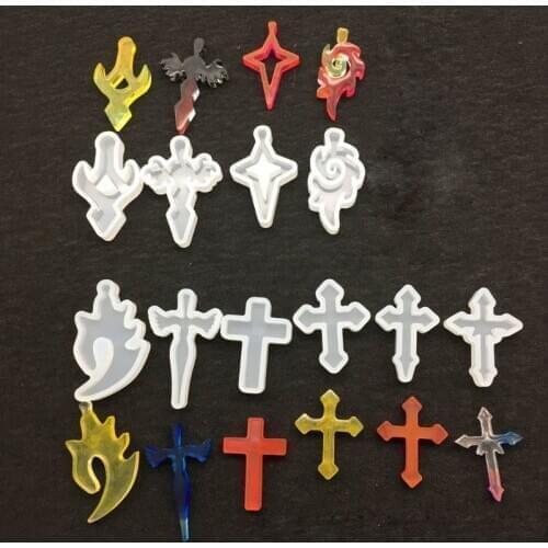 Cross Pendant Silicone Resin Mold Jewelry Making Casting Mould Craft DIY Tools X7YC