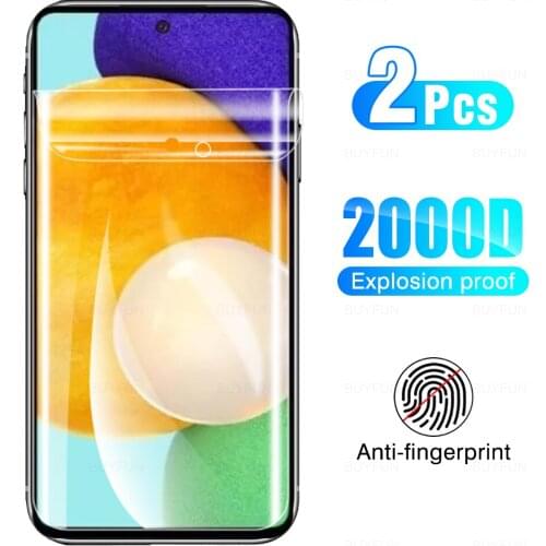 2Pcs Full Cover Lens Film Hydrogel For Samsung A52 A 52 72 32 42 12 02S 51 71 50 70 21S 30 31 40 11 10 M21 31S 51 S20FE 4G or 5G