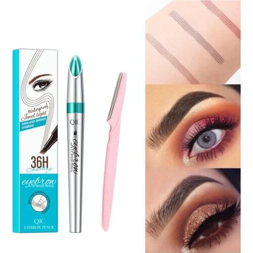 4 Head Sketch Eyebrow Pencil Waterproof Long-lasting Eyebrow Enhancers Makeup Pen Easy to Draw Natural Eye Brows Cosmetic TSLM2
