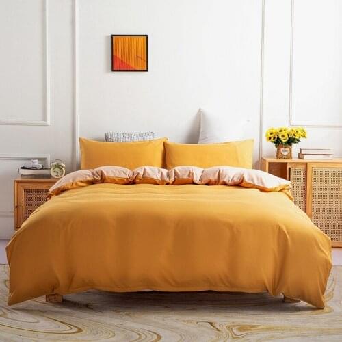 Nordic Duvet Cover Pillowcase Solid Color Mash Up Bedding Set No Bed linen Bedspread Single 150x200 Comfortable White Bedclothes