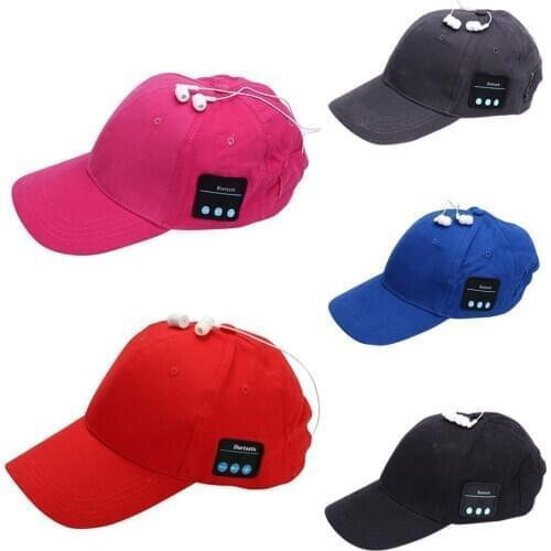 HOT Anti-UV Summer Baseball Cap Bluetooth Headphones Sun Hat Smart Wireless Headset Men Women Hip Hop Dad Mesh Hat Trucker Hat