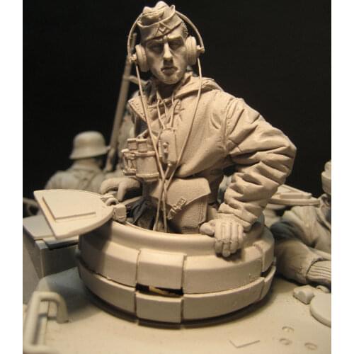 1:6 Scale die-cast resin model World War II tank soldier needs paint resin bust free shipping