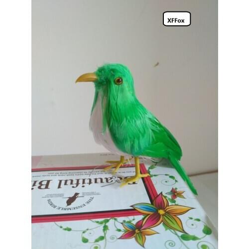 Cute reallife green bird model foam&feather simulation mini bird toy gift about 12cm xf0644