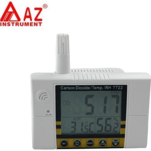 Air Quality Monitor Temperature Humidity Tester Meter Carbon Dioxide CO2 Gas Detector Analyzer CO2 Meters 2-IN-1 AZ7722