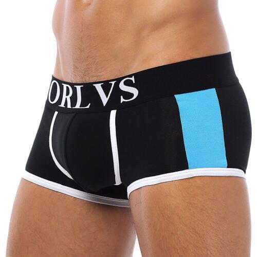 ORLVS Brand 50PC/LOT Wholesale Sexy Gay Boxers Men Underwear Comfortable Panties Breathable Cotton Quick Dry Mesh Men Boxers