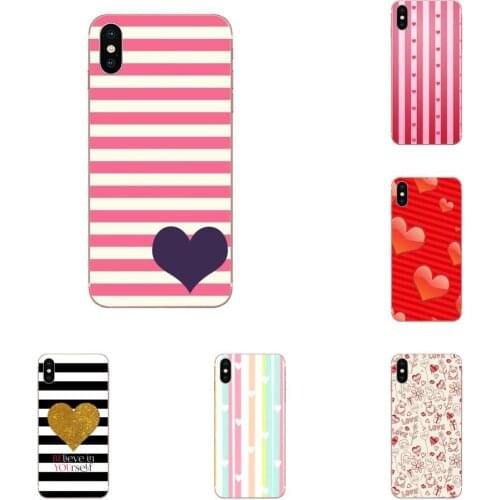 Pink Stripe Heart Bow Knot Flamingo Love Soft Phone Skin For HTC U11 Life Capa U11 Plus U 11 U12 Life