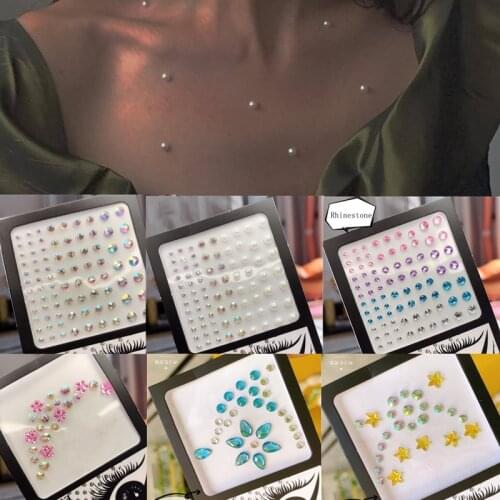 Eye Sticker Face Jewels Sticker Temporary Tattoo Party Face Makeup Flash Rhinestones Fake Diamond Tattoo Stickers Christmas Gift