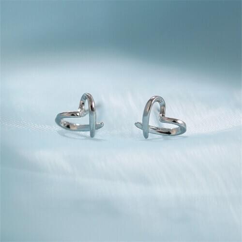 OBEAR Jewelry Fashion Cute Tiny Hollow Heart Stud Earrings For Women Gift For Girls Kids Lady