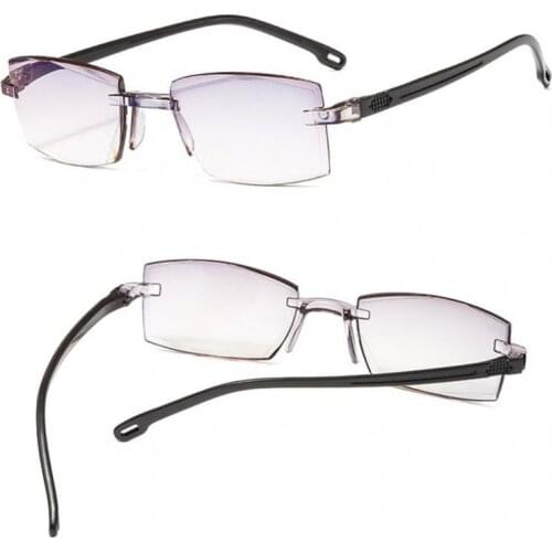 Anti-Blue Light Unisex Progressive Far And Near Dual-Use Plastic Glasses High Hardness Elderly Reading Glasses Contact Lens Hot