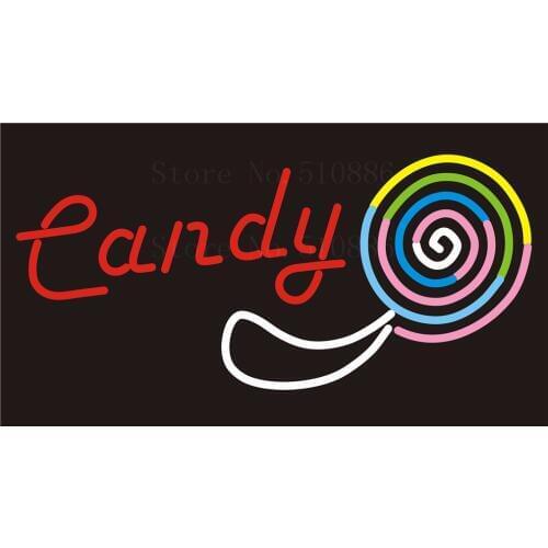 Custom Signage NEON SIGNS Candy Real GLASS Tube BAR PUB Signboard Display Decorate Store Shop Light Sign 17*14"