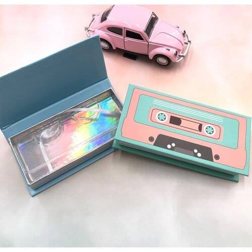 Empty Tape Eyelashes Box Fit 25mm 27mm Lashes 3D Mink Lashes New Design Lashes Packaging