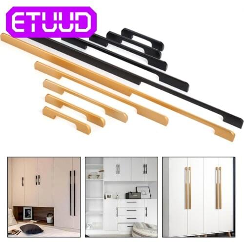 Cabinet Handles Square Kitchen accessory Cabinet Aluminium Wardrobe Door Knobs Pull Drawer Knob Pulls Style furniture handles