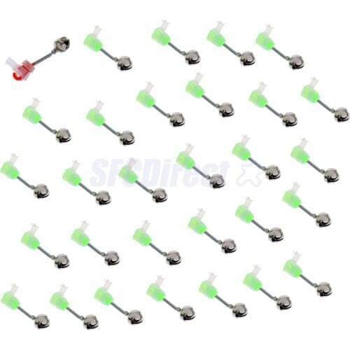 30Pcs Fishing Bite Alarms Single Bell Rod Tip Alert Ring Fishing Rod Bells Sound Alert Ring on Fishing Rod