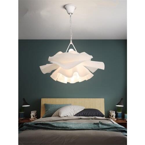 Nordic Flower Acrylic Shade Pendant Lights Modern Restaurant Clothing Store Girl Bedroom Living Room Deco Hanging Lamps Lighting