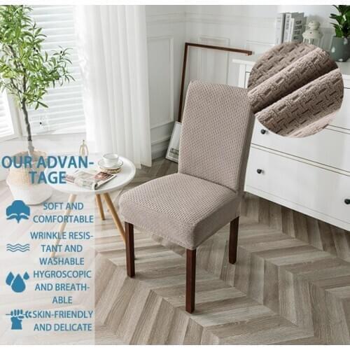 New Thick Jacquard Chair Cover Spandex Stretch Slipcovers Chair Chair Covers For Kitchen Dining Room Kitchen Wedding Banquet