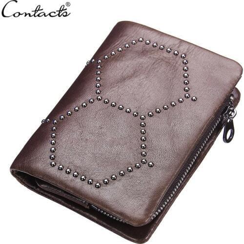 Women Wallets Genuine Leather Female Fashion Detachable Zipper Small Short Coin Purses Holders Retro Wallet and Purse portfolio