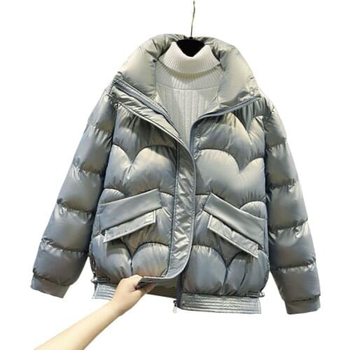 Womens winter jackets Womens parka coats down cotton jackets warmth and thickening disposable shiny winter coats 2021 new