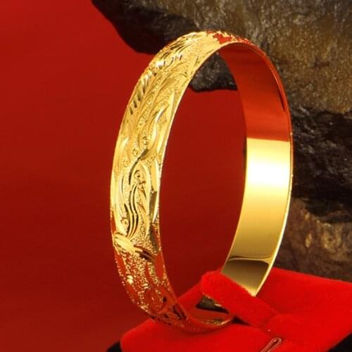 Womens Boutique Sand Gold Hidden Button Push Pull Bracelet Flower Star Does Not Fade Bracelet Gold Plated Birthday Bracelet