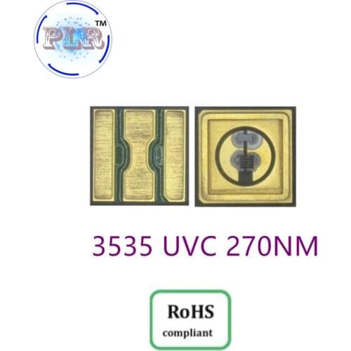 1 2 5 10pcs UVC UVA lamp beads PLR 3535 deep UV disinfection led lamp beads 5-6V 270nm-280nm UV disinfection lamp beads