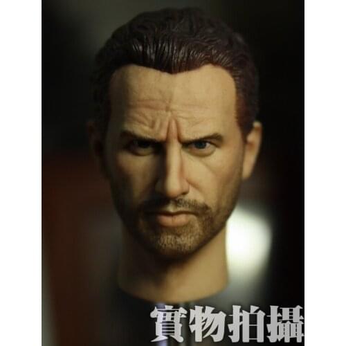 1/6 The Walking Dead Sheriff Rick head sculpture For 12" Collectible Action Figure DIY