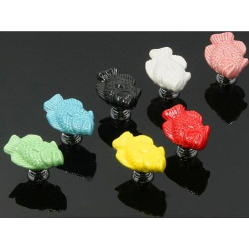 1Pc Cartoon Childrens Ceramic Handle Black White Snail Shaped Single Hole Cabinet Door Wardrobe Drawer Knob Handles