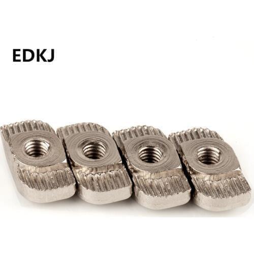 10pcs M3/M4*10*6 for 20 Series Slot T-nut Sliding T Nut Hammer Drop In Nut Fasten Connector 2020 Aluminum Extrusion
