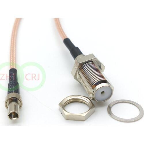 100pcs RG316 F FEMALE to TS9 ANGLE MALE Coaxial RF Cable New