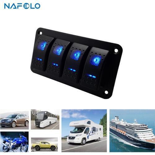 12V Switch Panel Car Styling Waterproof 12V Car Auto Boat Marine Truck Camper Rocker Switch Panel Circuit Breakers