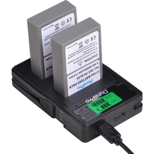 2000mAH 7.4V PS-BLS5 PS BLS-5 Camera Battery Charger With Type C Port For OLYMPUS E450 E600 E620 EP1 EP2 EP3 EPL1 EPL2 EPM2