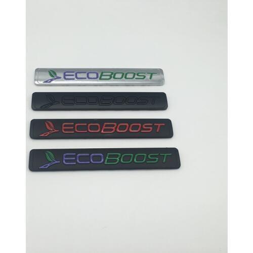 2x ECOBOOST Badge Emblem 3D Logo Nameplate Car Stickers For Ford SUV F150 F-150 Mustang Fusion Explorer Edge Fiesta