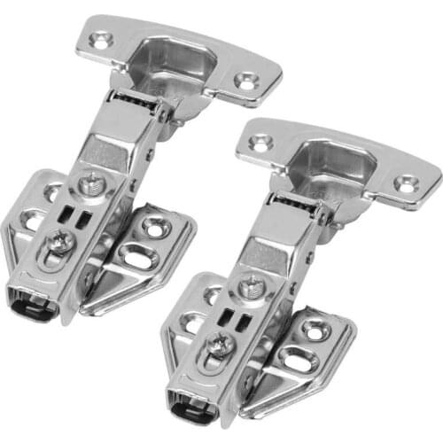 6Pcs Wood Cupboard Furniture Hinge Stainless Steel Hydraulic Cabinet Door Hinges Damper Buffer