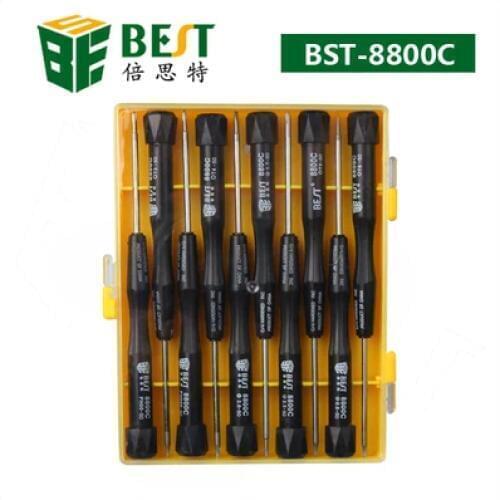 Free shipping BEST-8800C Multi-function combination 10-in-1 screwdriver hand tool repair kit for IPhone macbook repair