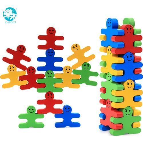 Baby Wooden Toys blocks balance game building block Early Educational brick toys table game toys for children play with friend