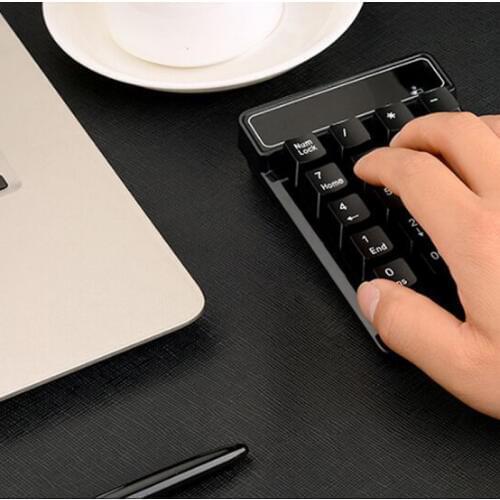 Etmakit 2.4GHz Mini USB Wireless Numeric Keypad 19 Keys Number Pad Numpad Receiver For Windows XP/7/ 8 Laptop PC Computer NK-Sho